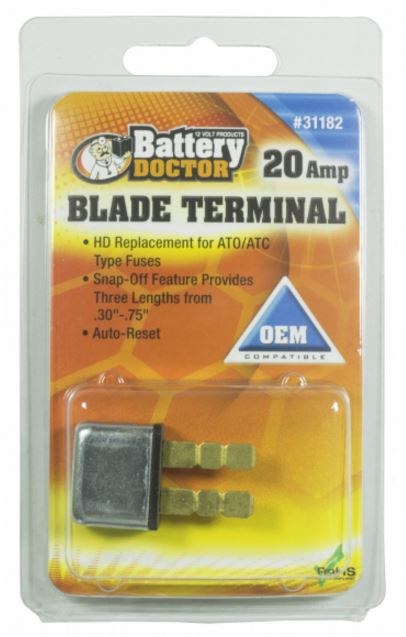 WirthCo Circuit Breaker, 20 Amp, Replacement for Ato/Atc Fuses, Automatic Reset, Single, Blade Style – 31182