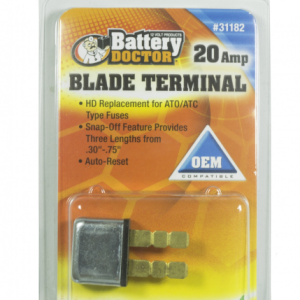 WirthCo Circuit Breaker, 20 Amp, Replacement for Ato/Atc Fuses, Automatic Reset, Single, Blade Style – 31182