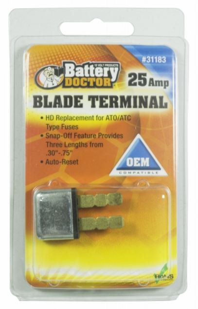 WirthCo Circuit Breaker, 25 Amp, Replacement for Ato/Atc Fuses, Automatic Reset, Single, Blade Style – 31183