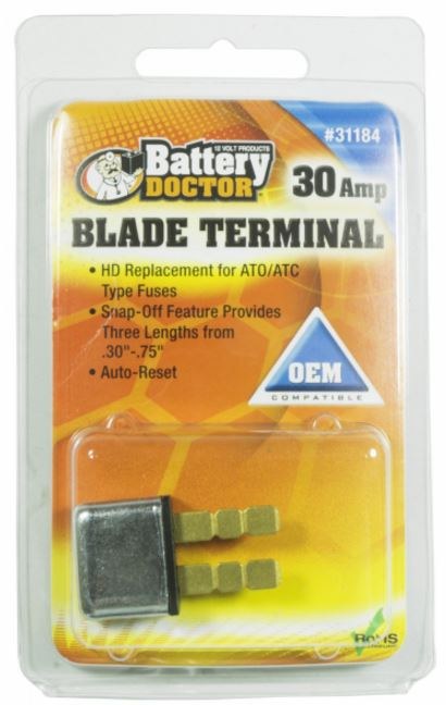 WirthCo Circuit Breaker, 30 Amp, Replacement for Ato/Atc Fuses, Automatic Reset, Single, Blade Style – 31184