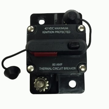 WirthCo Circuit Breaker, 80 Amp, Manual and Switchable Reset, Single – 31201
