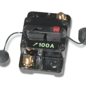 WirthCo Circuit Breaker, 100 Amp, Manual and Switchable Reset, Single – 31202
