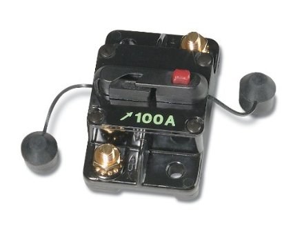 WirthCo Circuit Breaker, 100 Amp, Manual and Switchable Reset, Single – 31202
