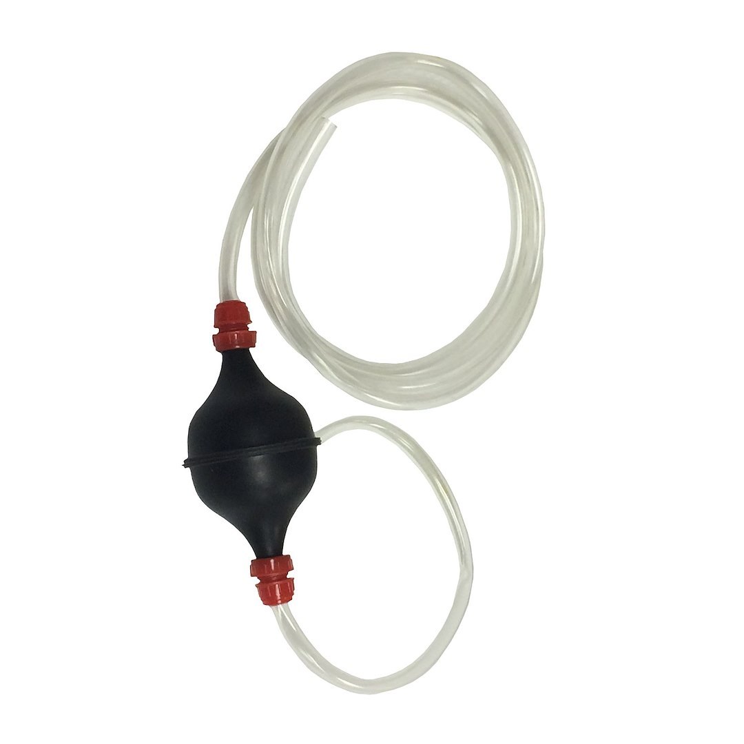 WirthCo Siphon Pump, For Use with Oil/ Gas/ Water/ Other Common Liquids, Manual, Black Bulb, With Hose – 32469