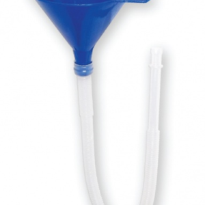 WirthCo Funnel, Round, 5 Inch Top Opening, 1/2 Inch Bottom Spout Inside Diameter X 21 Inch Spout Length, 1 Pint Capacity – 32832