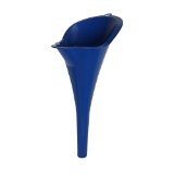 WirthCo Funnel, Round, 5-3/4 Inch X 11-1/4 Inch, 4 Inch Spout Length X 7/8 Inch Spout Diameter, Blue, Plastic – 32855