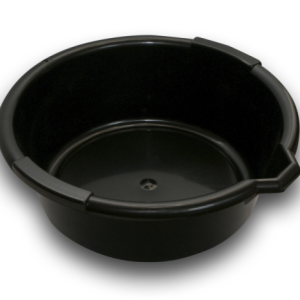 WirthCo Drain Pan, 6-1/2 Quart Capacity, 11-1/2 Inch Top Inside Diameter, 4-1/2 Inch Height, Black, Polypropylene, Without Handle – 32950