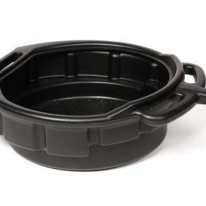 WirthCo Drain Pan, 4 Gallon Capacity, 17-3/4 Inch Top Inside Diameter X 1 Inch Spout Outside Diameter, 5-1/2 Inch Overall Height, Black – 32953