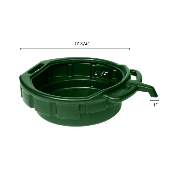 WirthCo Drain Pan, Battery Doc ®, 4 Gallon Capacity, Green, Polypropylene, With Handle and Pour Spout – 32955