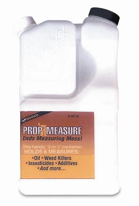 WirthCo Measure and Pour Bottle, 1 to 6 Ounce Capacity Measuring and 16 Ounce Capacity Storage, White/ Black, Polyethylene – 72300