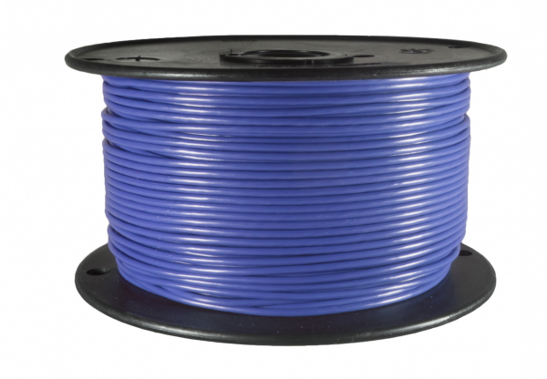 WirthCo Primary Wire, Stranded Conductor, 16 Gauge, Blue, 500 Feet Spool, Copper Conductor/ PVC Insulation – 80020