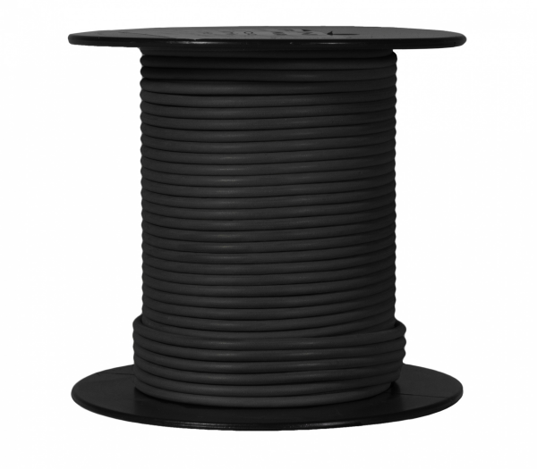 WirthCo Primary Wire, Stranded Conductor, 10 Gauge, Black, 100 Feet Spool, Copper Conductor/ PVC Insulation – 80040