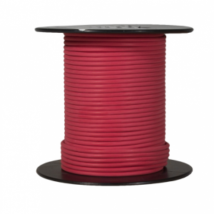 WirthCo Primary Wire, Stranded Conductor, 10 Gauge, Red, 100 Feet Spool, Copper Conductor/ PVC Insulation – 80042
