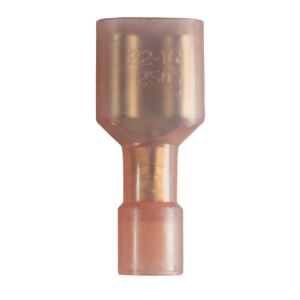 WirthCo Wire Terminal End, 1/4 Inch Fully Insulated Female Quick Disconnect, 22-18 Gauge Wire, Case of 100 – 80248