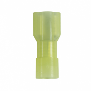 WirthCo Wire Terminal End, 1/4 Inch Fully Insulated Female Quick Disconnect, 12-10 Gauge Wire, Case of 100 – 80252