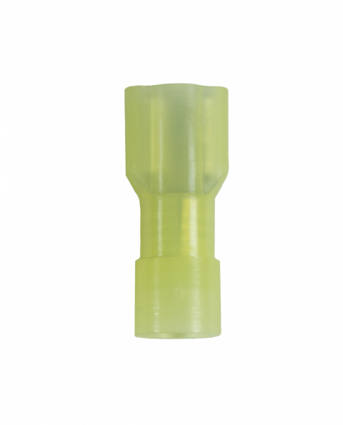 WirthCo Wire Terminal End, 1/4 Inch Fully Insulated Female Quick Disconnect, 12-10 Gauge Wire, Case of 100 – 80252