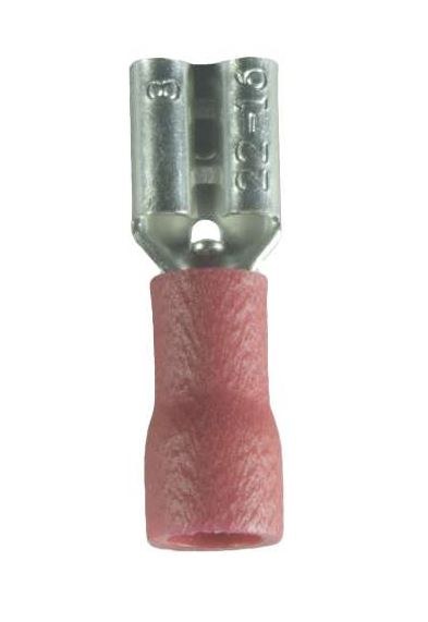 WirthCo Wire Terminal End, Battery Doctor ®, 0.187 Tab Female Quick Disconnect, 22-18 Gauge Wire, Vinyl Insulation, Pack of 100 – 80276