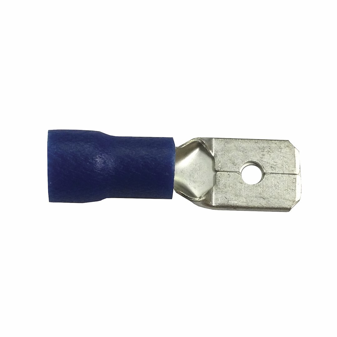 WirthCo Wire Terminal End, 1/4 Inch Vinyl Male Quick Disconnect, 16-14 Gauge Wire, Case of 100 – 80290
