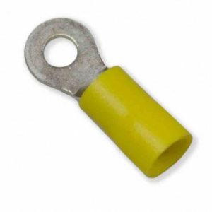 WirthCo Wire Terminal End, 3/8 Inch Vinyl Insulated Ring Terminal, 12-10 Gauge Wire, Pack of 25 – 80359