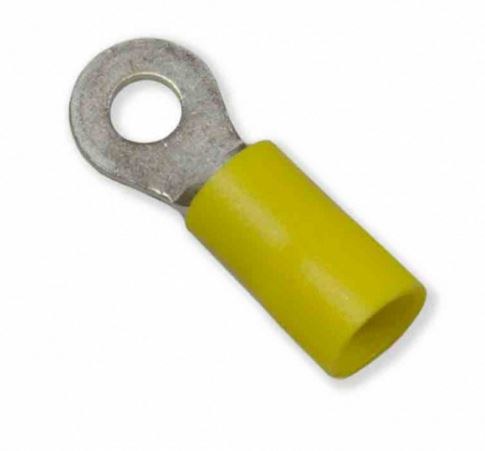 WirthCo Wire Terminal End, 3/8 Inch Vinyl Insulated Ring Terminal, 12-10 Gauge Wire, Pack of 25 – 80359