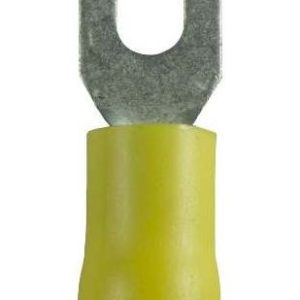 WirthCo Wire Terminal End, Battery Doctor ®, #6 Fork Terminal, 12-10 Gauge Wire, Vinyl Insulation, Pack of 100 – 80411