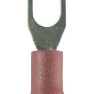 WirthCo Wire Terminal End, Battery Doctor ®, #8 Fork Terminal, 22-18 Gauge Wire, Vinyl Insulation, Pack of 100 – 80413
