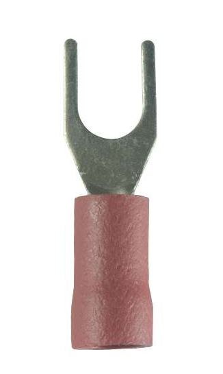 WirthCo Wire Terminal End, Battery Doctor ®, #8 Fork Terminal, 22-18 Gauge Wire, Vinyl Insulation, Pack of 100 – 80413