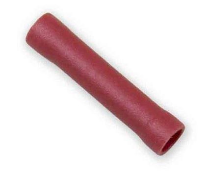 WirthCo Wire Terminal End, Battery Doctor ®, Vinyl Insulated Butt Connector, 22-18 Gauge Wire, Pack of 25, Red – 80810