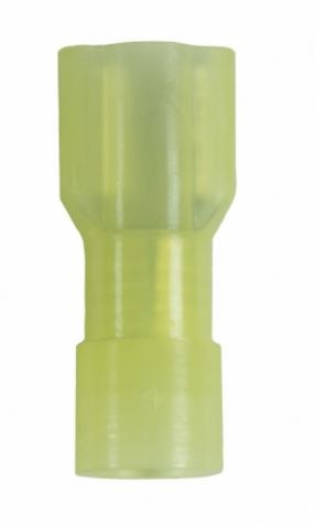 WirthCo Wire Terminal End, 1/4 Inch Nylon Insulated Female Quick Disconnect, 12-10 Gauge Wire, Pack of 5 – 80830