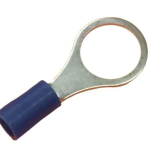 WirthCo Wire Terminal End, 3/8 Inch Vinyl Insulated Ring Terminal, 16-14 Gauge Wire, Pack of 25 – 80851