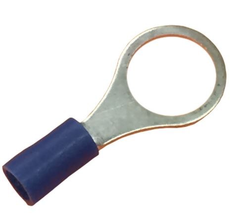 WirthCo Wire Terminal End, 3/8 Inch Vinyl Insulated Ring Terminal, 16-14 Gauge Wire, Pack of 25 – 80851