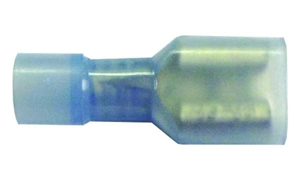 WirthCo Wire Terminal End, 1/4 Inch Nylon Fully Insulated Female Quick Disconnect, 16-14 Gauge Wire, Pack of 5 – 80877