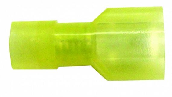WirthCo Wire Terminal End, 1/4 Inch Nylon Fully Insulated Male Quick Disconnect, 12-10 Gauge Wire, Pack of 5 – 80878