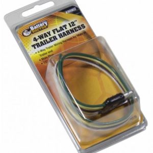 WirthCo Trailer Wiring Connector, Trailer Side, 4-WAY Male Plug, 12 Inch Lead Length – 80902
