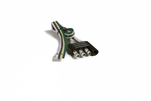 WirthCo Trailer Wiring Connector, Trailer Side, 4-WAY Male Plug, 24 Inch Lead Length – 80903