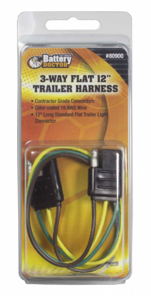WirthCo Trailer Wiring Connector, Vehicle Side, 4-WAY Circuit Connector, 48 Inch Lead Length – 80909
