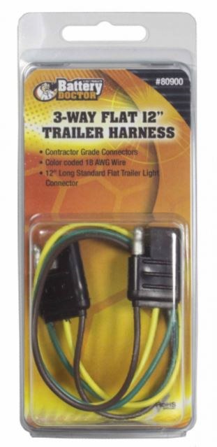 WirthCo Trailer Wiring Connector, Vehicle Side, 4-WAY Circuit Connector, 60 Inch Lead Length – 80910