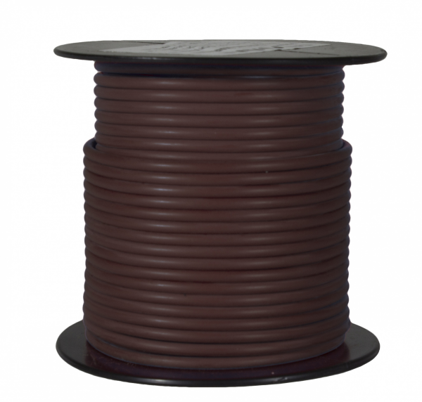 WirthCo Primary Wire, Stranded Conductor, 14 Gauge, Brown, 100 Feet Spool, Copper Conductor/ Cross-Linked Polyethylene Insulation – 81017