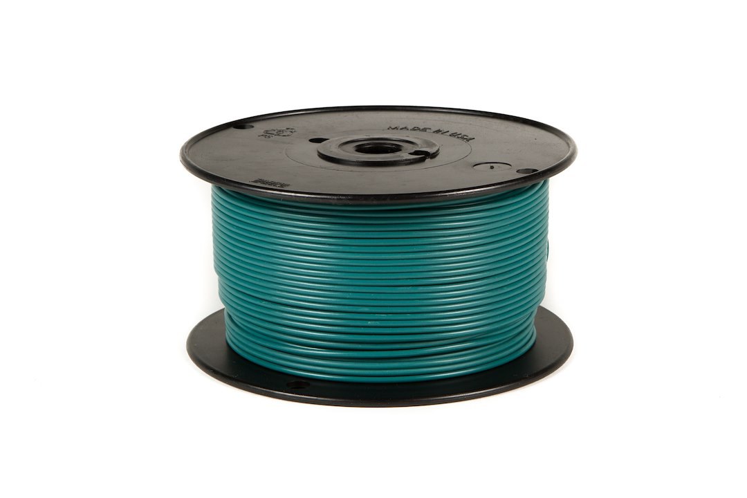 WirthCo Primary Wire, Stranded Conductor, 16 Gauge, Green, 100 Feet Spool, Copper Conductor/ Cross-Linked Polyethylene Insulation – 81034