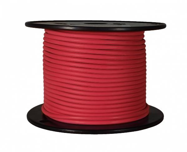 WirthCo Primary Wire, Stranded Conductor, 16 Gauge, Red, 100 Feet Spool, Copper Conductor/ Cross-Linked Polyethylene Insulation – 81036