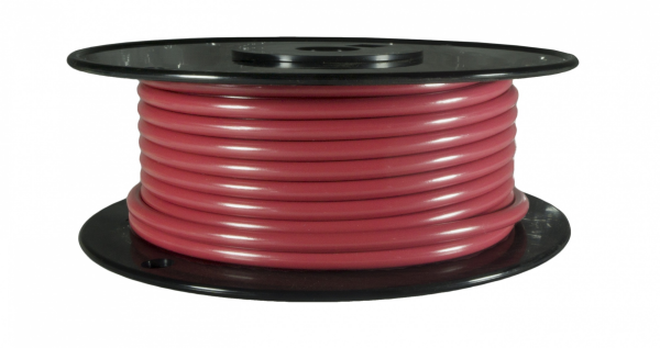 WirthCo Primary Wire, Stranded Conductor, 8 Gauge, Red, 50 Feet Spool, Copper Conductor/ PVC Insulation – 81047