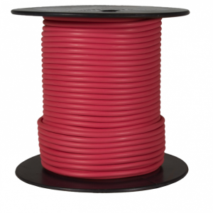 WirthCo Primary Wire, Stranded Conductor, 12 Gauge, Red, 100 Feet Spool, Copper Conductor/ PVC Insulation – 81066