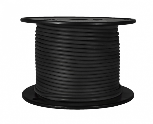 WirthCo Primary Wire, Stranded Conductor, 16 Gauge, Black, 100 Feet Spool, Copper Conductor/ PVC Insulation – 81098