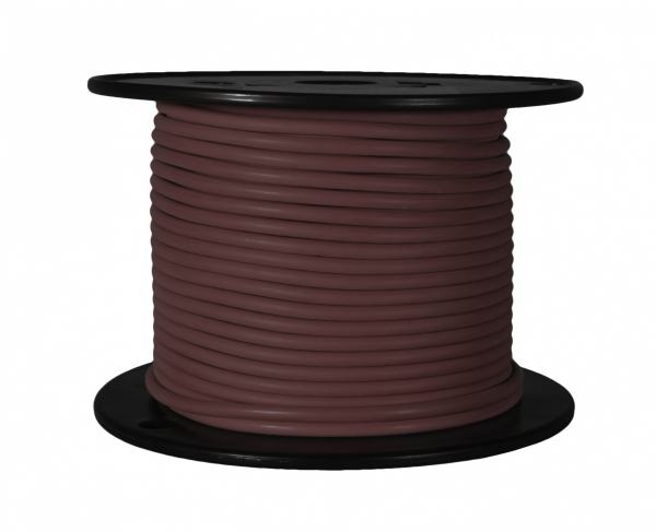 WirthCo Primary Wire, Stranded Conductor, 16 Gauge, Brown, 100 Feet Spool, Copper Conductor/ PVC Insulation – 81100