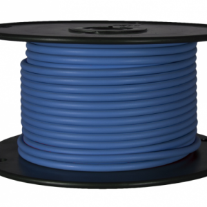 WirthCo Primary Wire, Stranded Conductor, 18 Gauge, Blue, 100 Feet Spool, Copper Conductor/ PVC Insulation – 81108