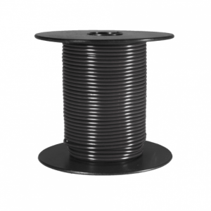 WirthCo Primary Wire, Stranded Conductor, 20 Gauge, Black, 100 Feet Spool, Copper Conductor/ PVC Insulation – 81114
