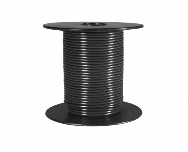 WirthCo Primary Wire, Stranded Conductor, 20 Gauge, Black, 100 Feet Spool, Copper Conductor/ PVC Insulation – 81114