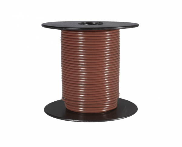 WirthCo Primary Wire, Stranded Conductor, 20 Gauge, Brown, 100 Feet Spool, Copper Conductor/ PVC Insulation – 81116