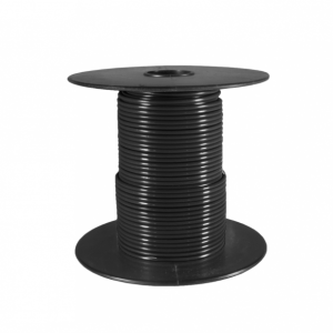 WirthCo Primary Wire, Stranded Conductor, 22 Gauge, Black, 100 Feet Spool, Copper Conductor/ PVC Insulation – 81121