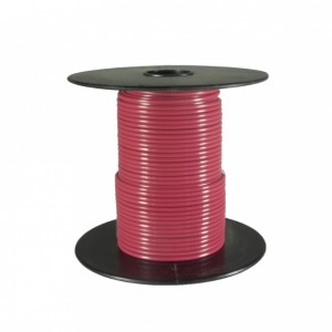 WirthCo Primary Wire, Stranded Conductor, 22 Gauge, Red, 100 Feet Spool, Copper Conductor/ PVC Insulation – 81125